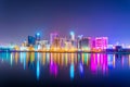 Skyline of Manama during night, Bahrain....IMAGE Royalty Free Stock Photo