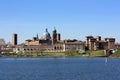 Skyline of Mantova in a sunny day Royalty Free Stock Photo