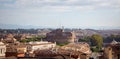 Skyline with the Mausoleum of Hadrian, known as Castel Sant`Angelo in Rome