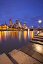 Skyline of Melbourne, Australia at night Royalty Free Stock Photo