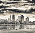 Skyline of Melbourne at dusk time, Australia Royalty Free Stock Photo