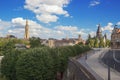 Skyline of Metz with the Garrison Church and the Temple Neuf Royalty Free Stock Photo