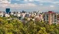 Skyline of Mexico City from Chapultepec Castle Royalty Free Stock Photo