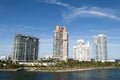 Miami South Beach Skyscrapers And Waterfront Park Royalty Free Stock Photo