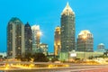 Skyline of Midtown Atlanta at dusk