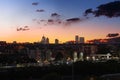 Skyline of Milan at sunsrise Royalty Free Stock Photo