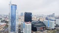 Skyline of Minsk city business center. Modern architecture. Minsk - capital of Belarus