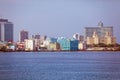 Skyline of modern Havana and Caribbean sea, Cuba Royalty Free Stock Photo