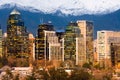 Skyline of modern office buildings at Las Condes and Providencia districts in Santiago