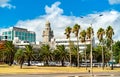 Skyline of Montevideo with Palacio Salvo, Uruguay