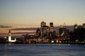 Skyline of Montreal downtown at night, Royalty Free Stock Photo