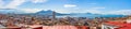 Skyline of Naples harbour and Mount Vesuvius in Naples, Italy