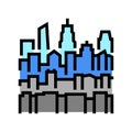 skyline new york color icon vector illustration Royalty Free Stock Photo