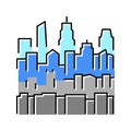 skyline new york color icon vector illustration Royalty Free Stock Photo