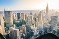 Skyline of New York with the Empire State Building, Manhattan, USA Royalty Free Stock Photo