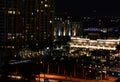Skyline at Night in Downtown West Palm Beach, Florida Royalty Free Stock Photo
