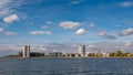 Skyline of Norresundby from Limfjord, Aalborg, Nordjylland, Denmark