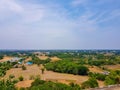 Skyline of odisa from the view point of dhauli shanti stupa at odisha,India