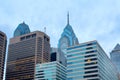 Skyline of offcie buildings at downtown Philadelphia, USA Royalty Free Stock Photo