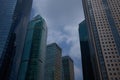 Skyline of office buildings in Lujiazui area, Shanghai, China