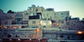 Skyline of the Old City at the Western Wall and Temple Mount in