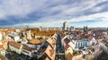 Skyline of old town of Erfurt, Germany