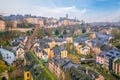 Skyline of old town Luxembourg City from top view Royalty Free Stock Photo