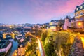 Skyline of old town Luxembourg City from top view Royalty Free Stock Photo