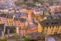 Skyline of old town Luxembourg City from top view Royalty Free Stock Photo