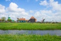 Skyline of old town of Zaanse Schans Royalty Free Stock Photo