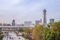 Skyline of Osaka city with Tsutenkaku Tower, the eiffel tower of osaka