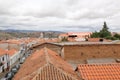 Skyline over Sucre, bolivia. Aerial view over the capital city
