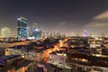 Skyline panorama of city Tel Aviv with urban skyscrapers at night, Israel Royalty Free Stock Photo