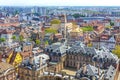 Skyline aerial view of Strasbourg old town, France Royalty Free Stock Photo