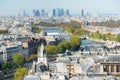 Skyline of Paris city towards La Defense district, France Royalty Free Stock Photo