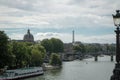 Skyline of Paris with the Eiffel tower in the background Royalty Free Stock Photo