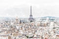 Skyline of Paris with eiffel tower Royalty Free Stock Photo