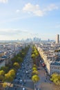 Skyline of Paris and La Defense district , France Royalty Free Stock Photo