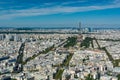 Skyline of Paris from the top of the Montparnasse tower