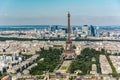 Skyline of Paris from the top of the Montparnasse tower