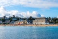 The skyline of Perros-Guirec, Bretagne, France from the sea