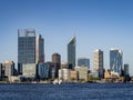 skyline of Perth with city central business district at the noon Royalty Free Stock Photo