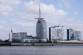Skyline of the port of bremerhaven Royalty Free Stock Photo