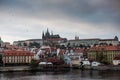 Skyline in Prague by night