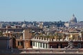 The skyline of Rome from the Quirinale Square Royalty Free Stock Photo