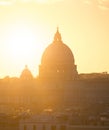 Skyline Rome Peter Basilica sunset