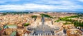 Skyline of Rome with St. Peter`s Square in Vatican City, Castel Sant`Angelo and other landmarks of Rome, Italy Royalty Free Stock Photo