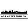 Saint Petersburg Skyline City Icon Vector Art Design Royalty Free Stock Photo