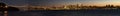 The skyline of San Francisco with the bay bridge at night Royalty Free Stock Photo