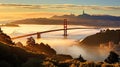 skyline san francisco morning Royalty Free Stock Photo